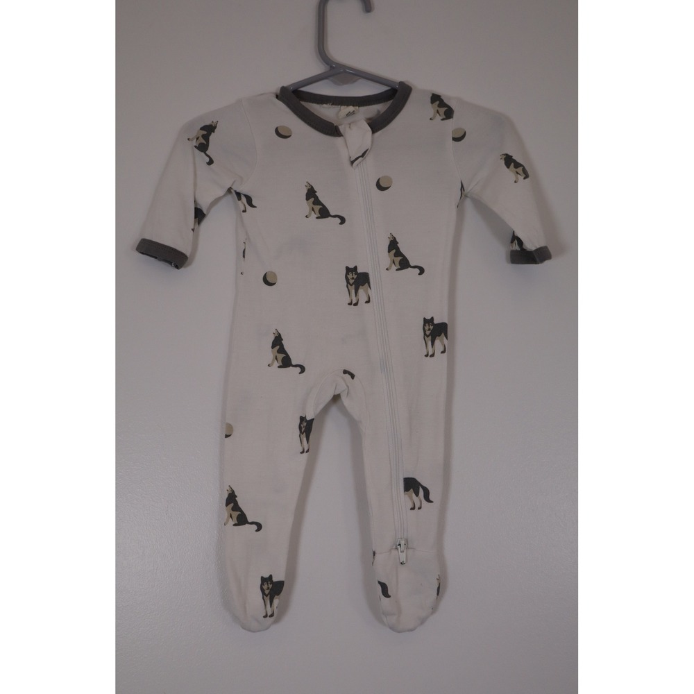 Kyte Baby Wolf Zipper Footie Newborn